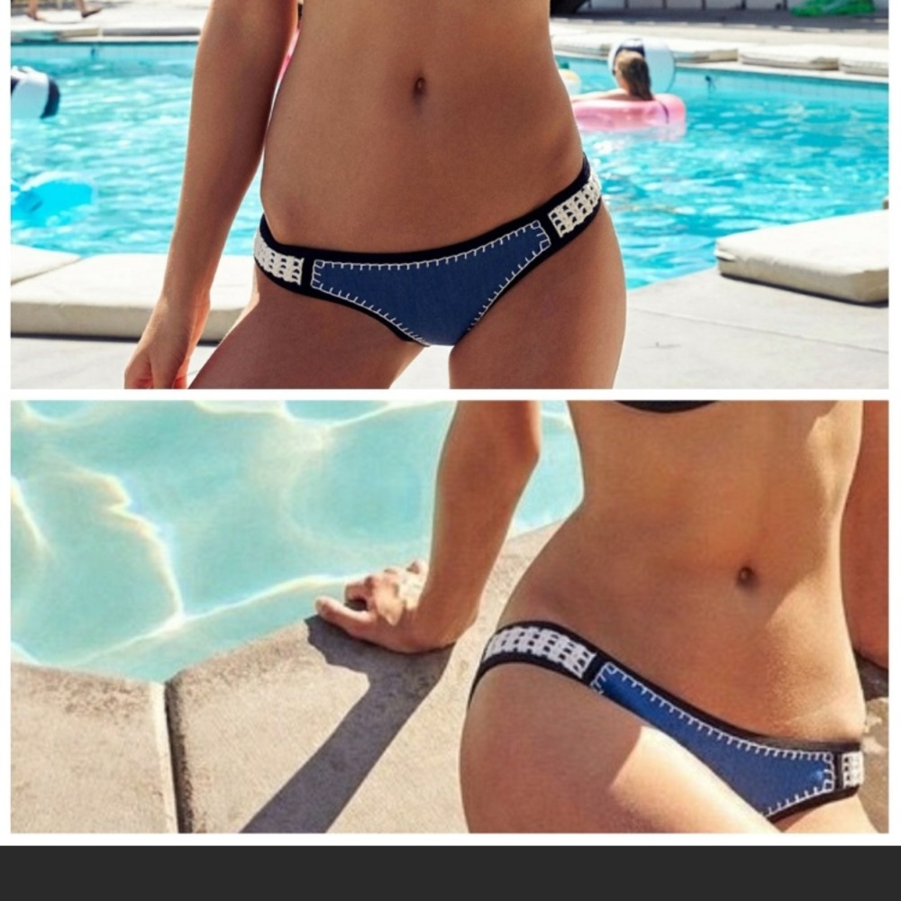 Triangl Crochet and Denim- Bikini Bottom-XL